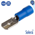Terminal Faston Macho Isolado 6.35Mm Azul 50X Solera - Tauu.pt