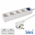 Extensão Elétrica 4X Schuko C/ Interruptor 5M Solera - Tauu,pt