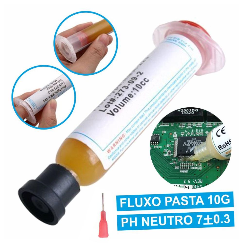 Fluxo Em Pasta P/ Soldar Seringa 10Gr Amtech - Tauu,pt