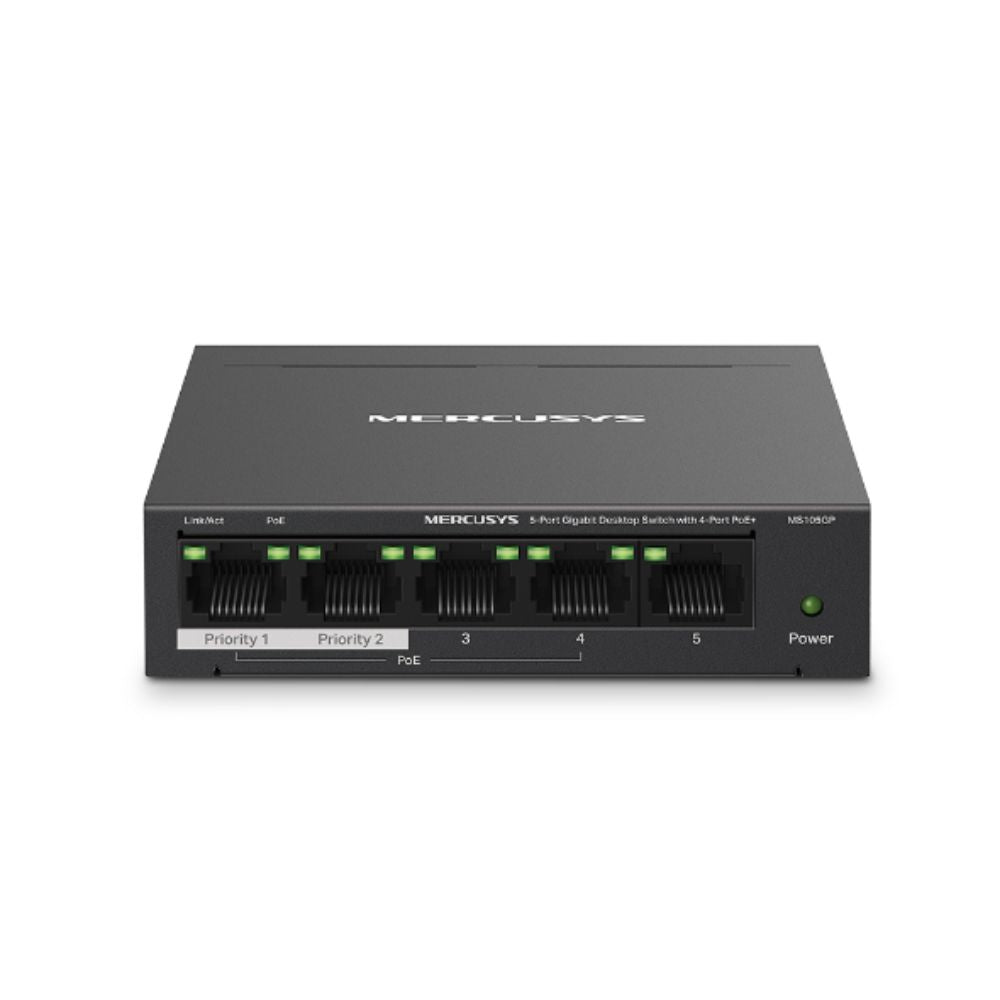 Switch De Rede Metálico Ethernet 1Gb/S 5 Portas Rj45 Poe+ - Tauu.pt