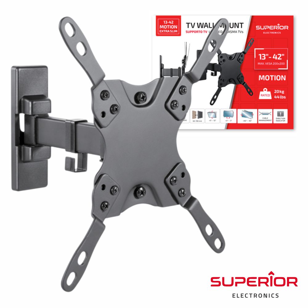 Suporte Lcd/Led 13/42" C/ 1 Braço Slim Vesa 200/200 20Kg - Tauu.pt