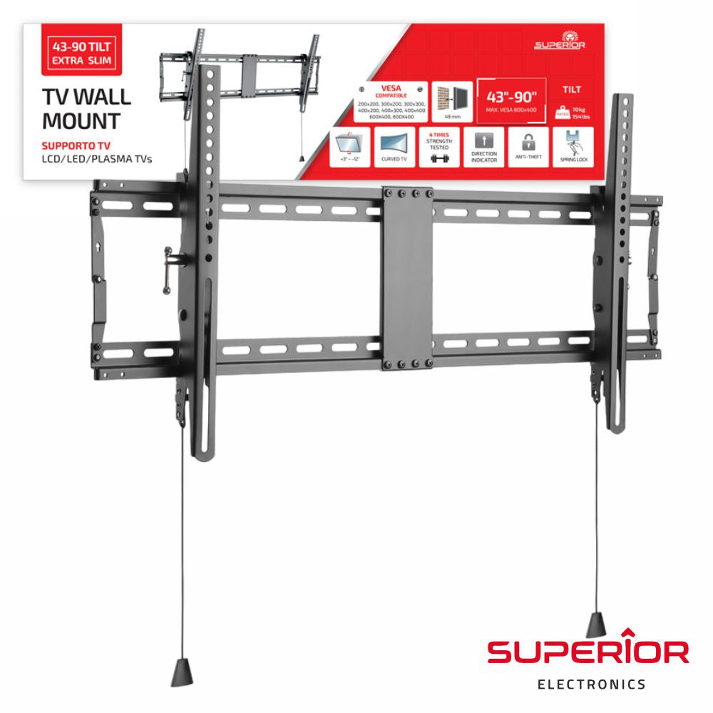 Suporte Lcd/Led 32/55" Tilt Slim Vesa 800/400 70Kg - Tauu.pt
