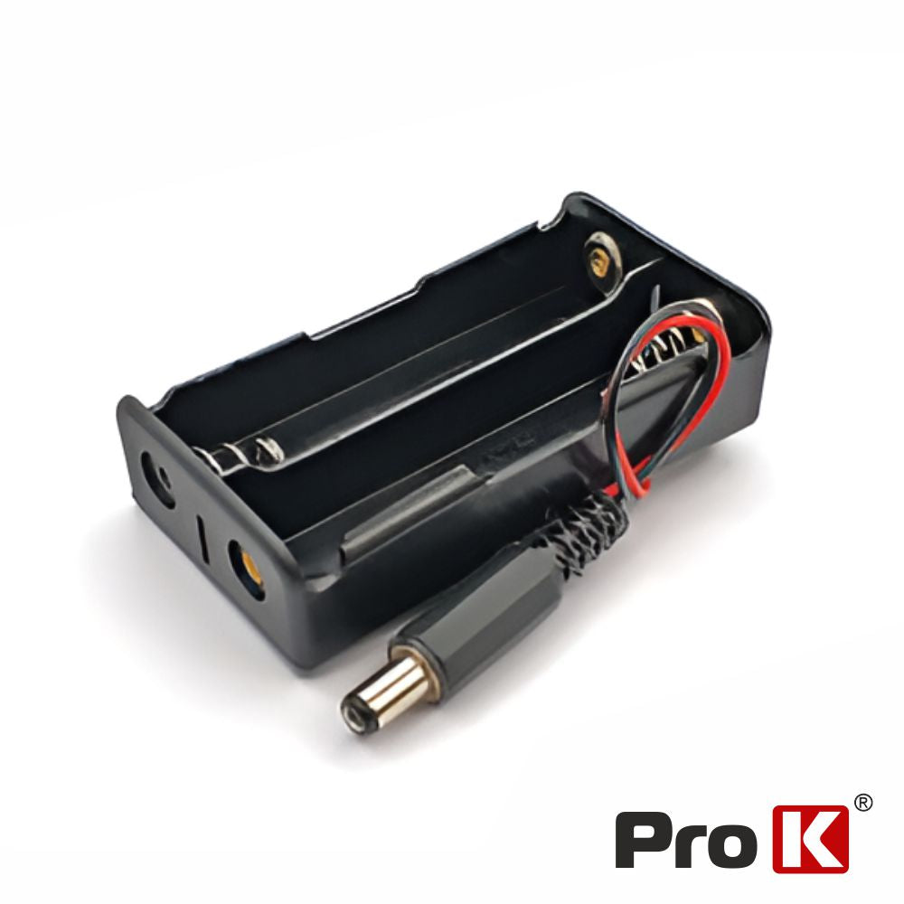 Suporte P/ 2 Pilhas 18650 C/ Ficha Dc Prok - Tauu.pt