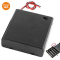 Suporte P/ 4 Pilhas Aa C/ Tampa E Interruptor - Tauu,pt