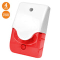 Sirene E Estroboscópio Vermelho Em Caixa C/ 4 Leds 5-12V - Tauu,pt