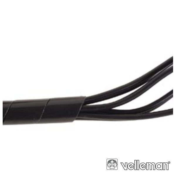 Protector De Cabo Espiral Preto 10M Ø 9Mm Velleman - Tauu.pt