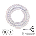 Protector De Cabo Espiral Branco Transp. 10M Ø 9Mm Velleman - Tauu.pt