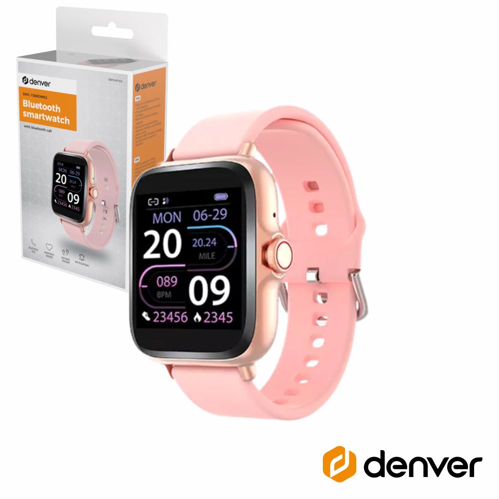 Smartwatch P/ Android Ios Rosa Denver - Tauu.pt