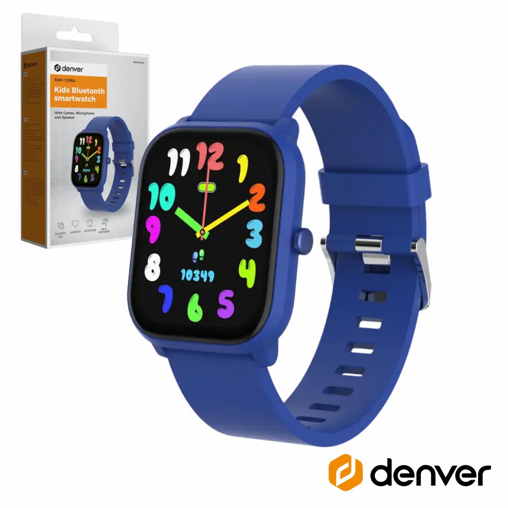 Smartwatch Bluetooth 1.75" Criança Azul Denver - Tauu.pt