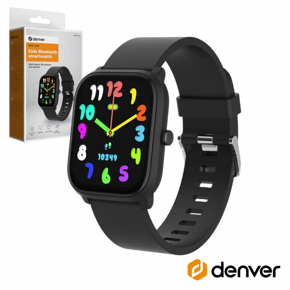 Smartwatch Bluetooth 1.75" Criança Preto Denver - Tauu.pt