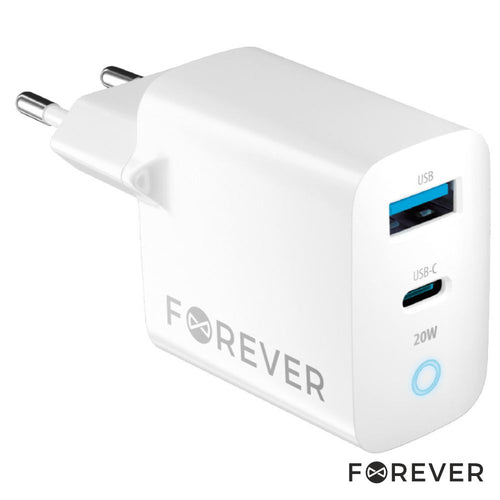 Alimentador Comutado 1Xusb-C/1Xusb-A Pd/Qc 20W Forever - Tauu.pt