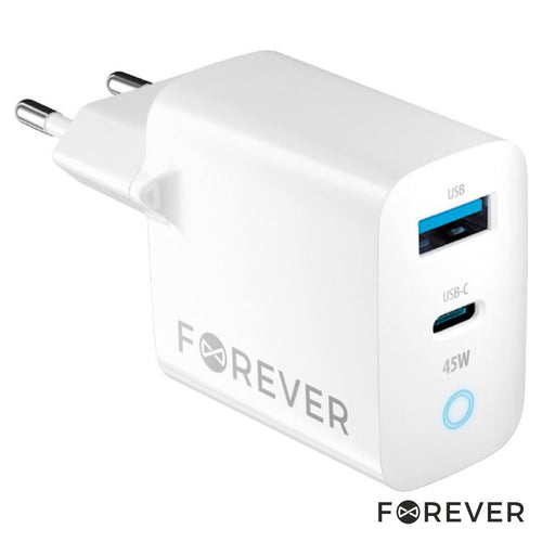 Alimentador Comutado 1Xusb-C/1Xusb-A Pd/Qc 45W Gan Forever - Tauu.pt