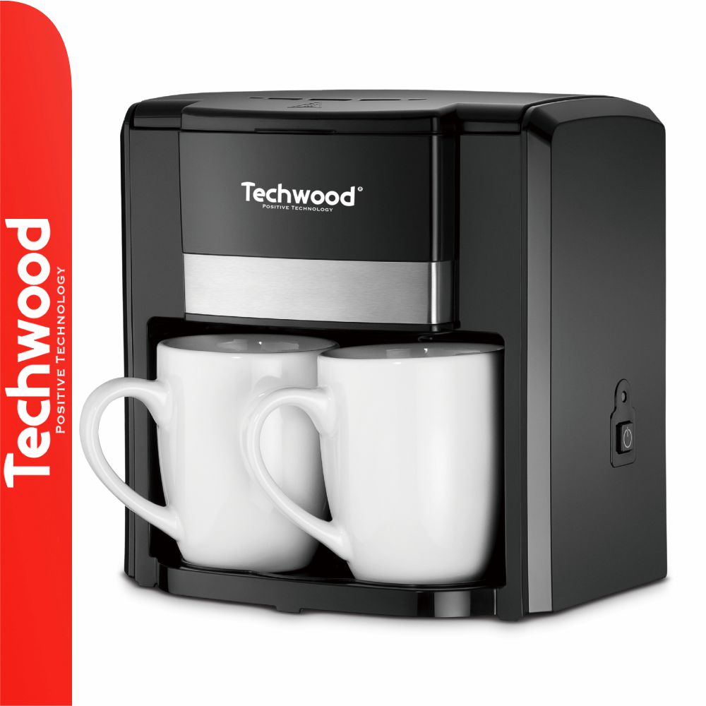 Cafeteira Elétrica 500W C/ 2 Canecas Preto Techwood - Tauu,pt