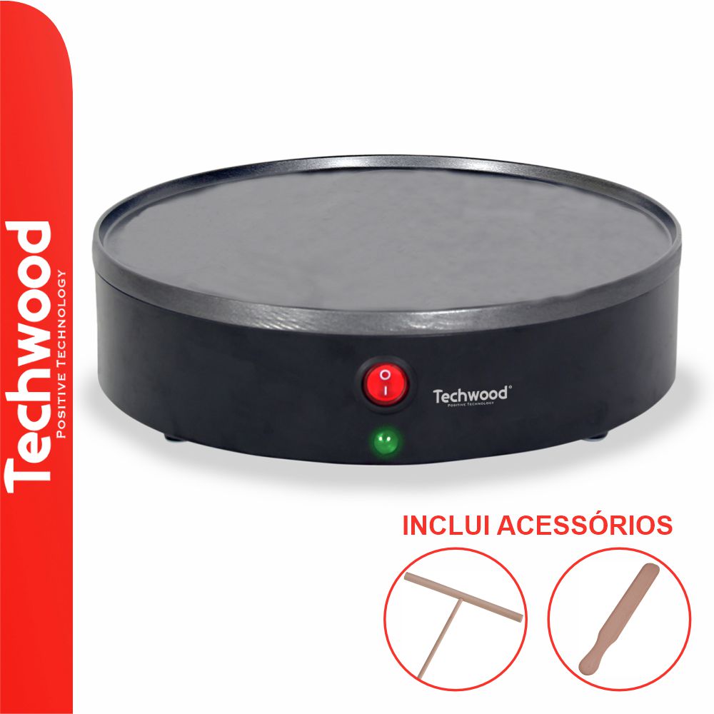 Máquina De Crepes Elétrica 23Cm 800W Techwood - Tauu.pt