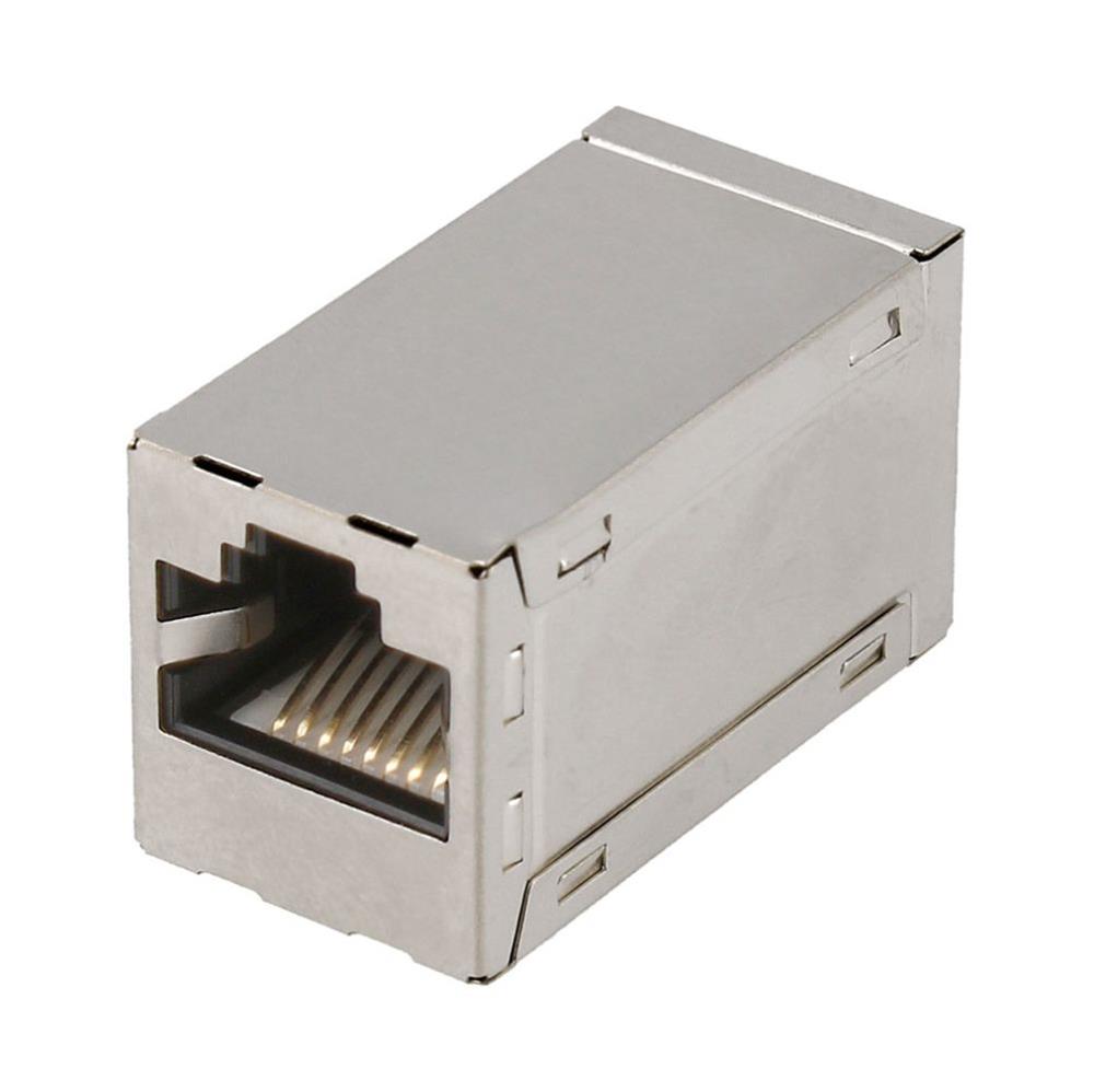 Ficha Adaptador Rj45 Cat6 8P8C Fêmea / Fêmea Metálica - Tauu,pt