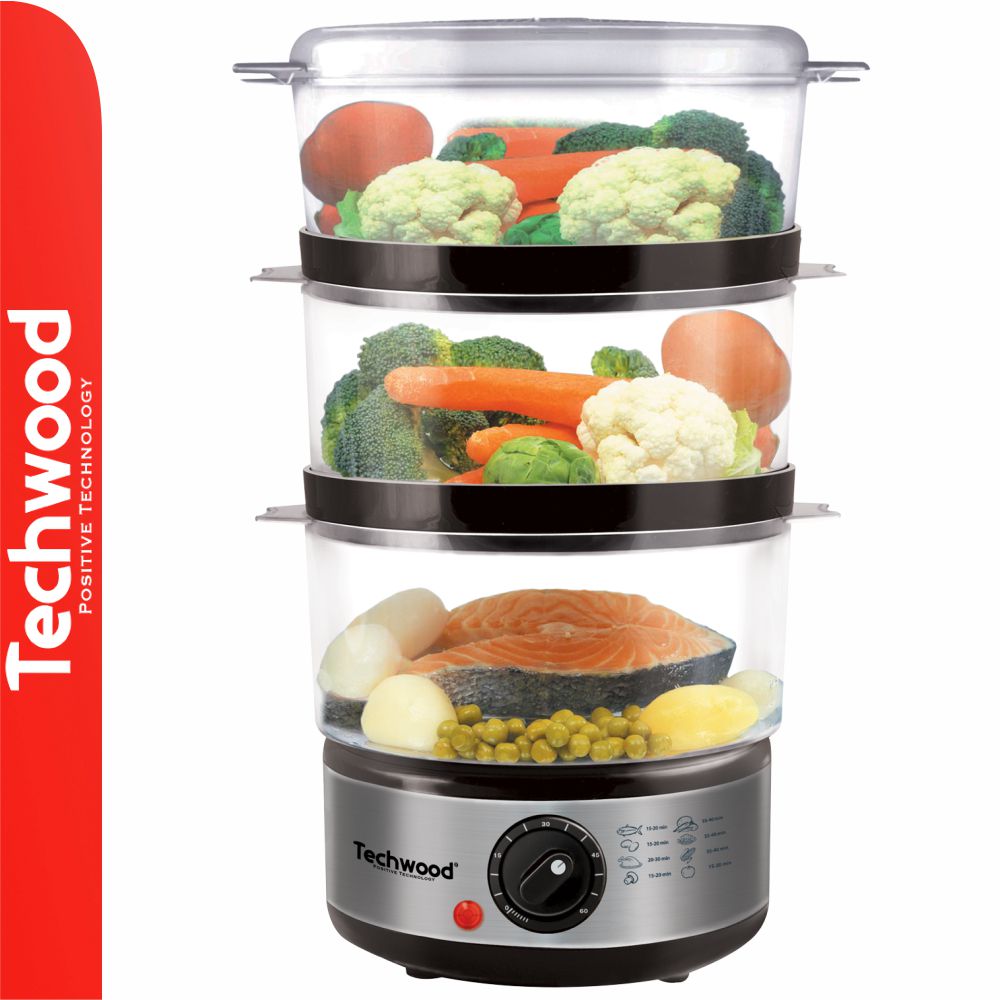 Cozedor A Vapor Elétrico 6L 400W Inox Techwood - Tauu,pt