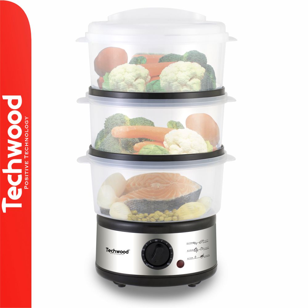 Cozedor A Vapor Elétrico 7,5L 500W Inox Techwood - Tauu,pt