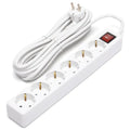 Tomada Elétrica C/ 6 Saídas Interruptor 5M - Tauu.pt
