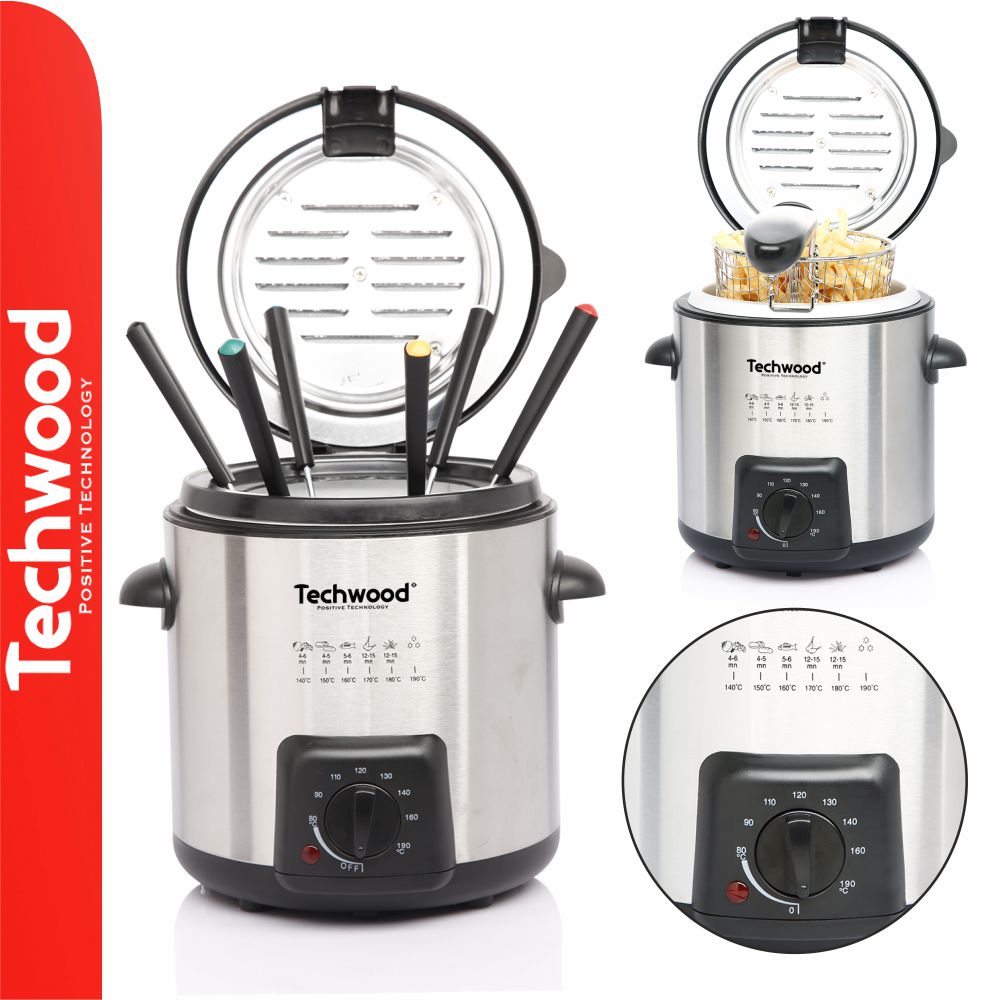 Fondue Elétrico C/ 6 Espetos 840W Techwood - Tauu,pt