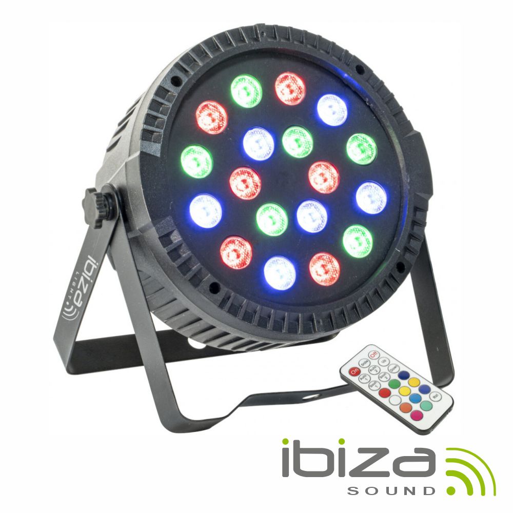 Projetor Par C/ 18 Leds 1W Rgb Dmx Ibiza - Tauu.pt