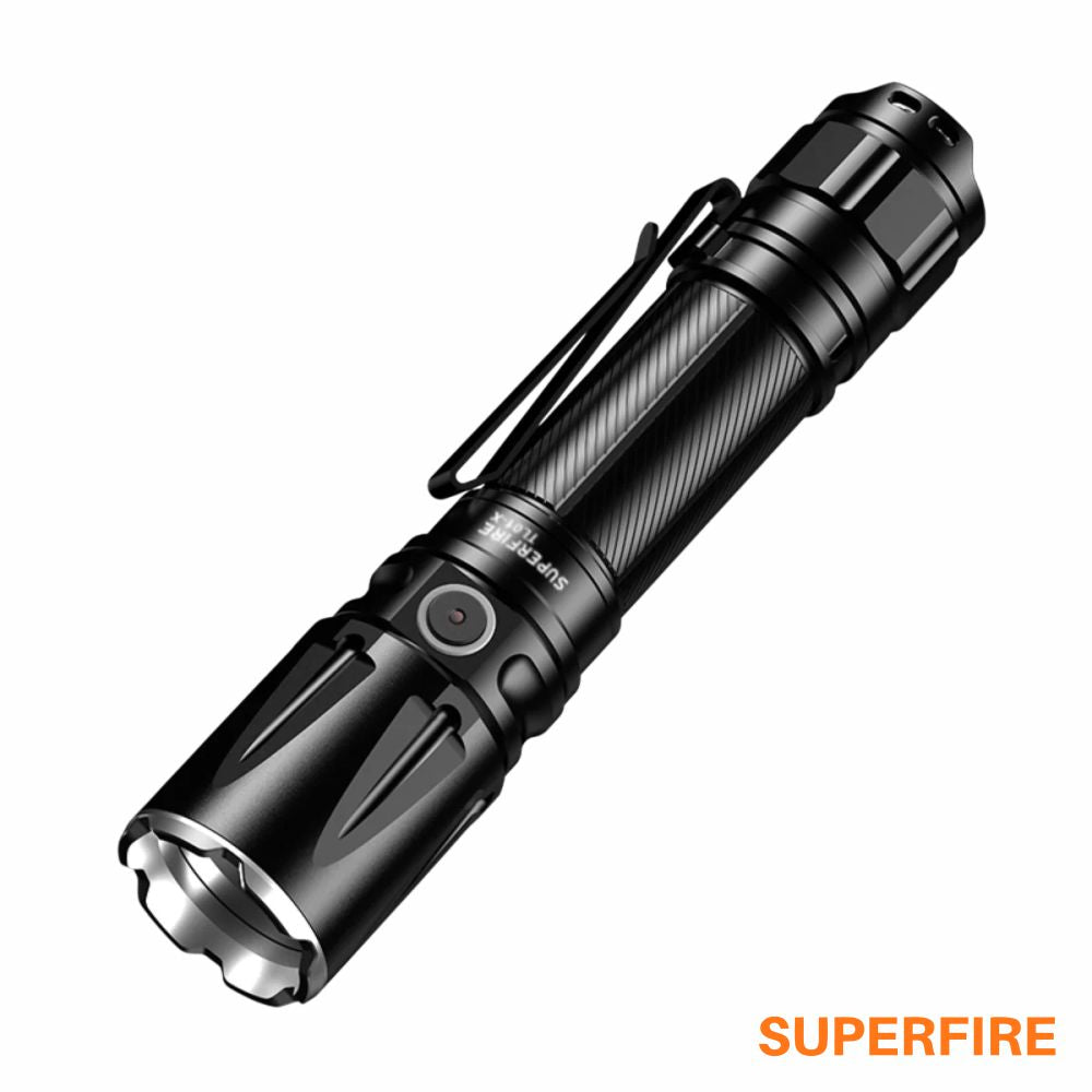 Lanterna Táctica 20W 1800Lm Ip67 Flashlight Superfire - Tauu,pt