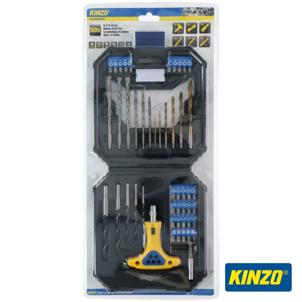 Conjunto De Brocas E Bits C/ 50 Pcs, Kinzo - Tauu,pt