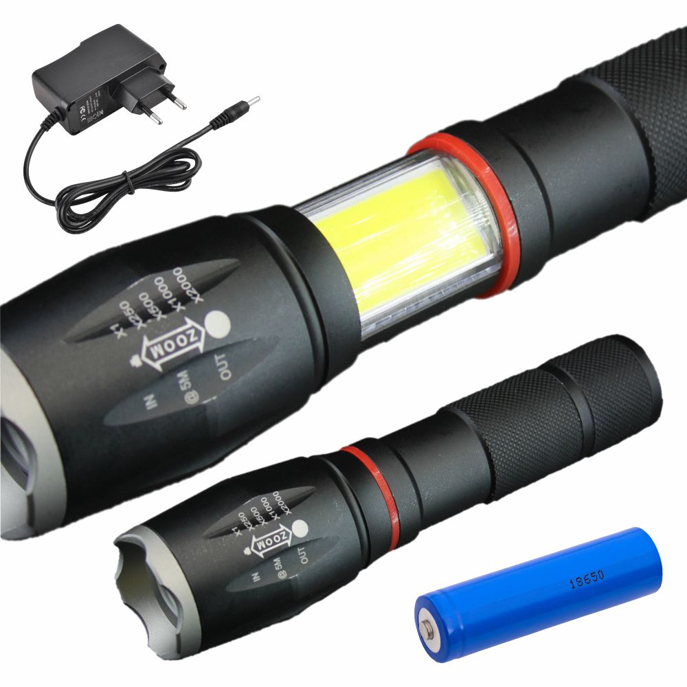 Lanterna C/ 1 Led Xpe 10W 5 Níveis Luz Zoom 800Lm Well - Tauu.pt