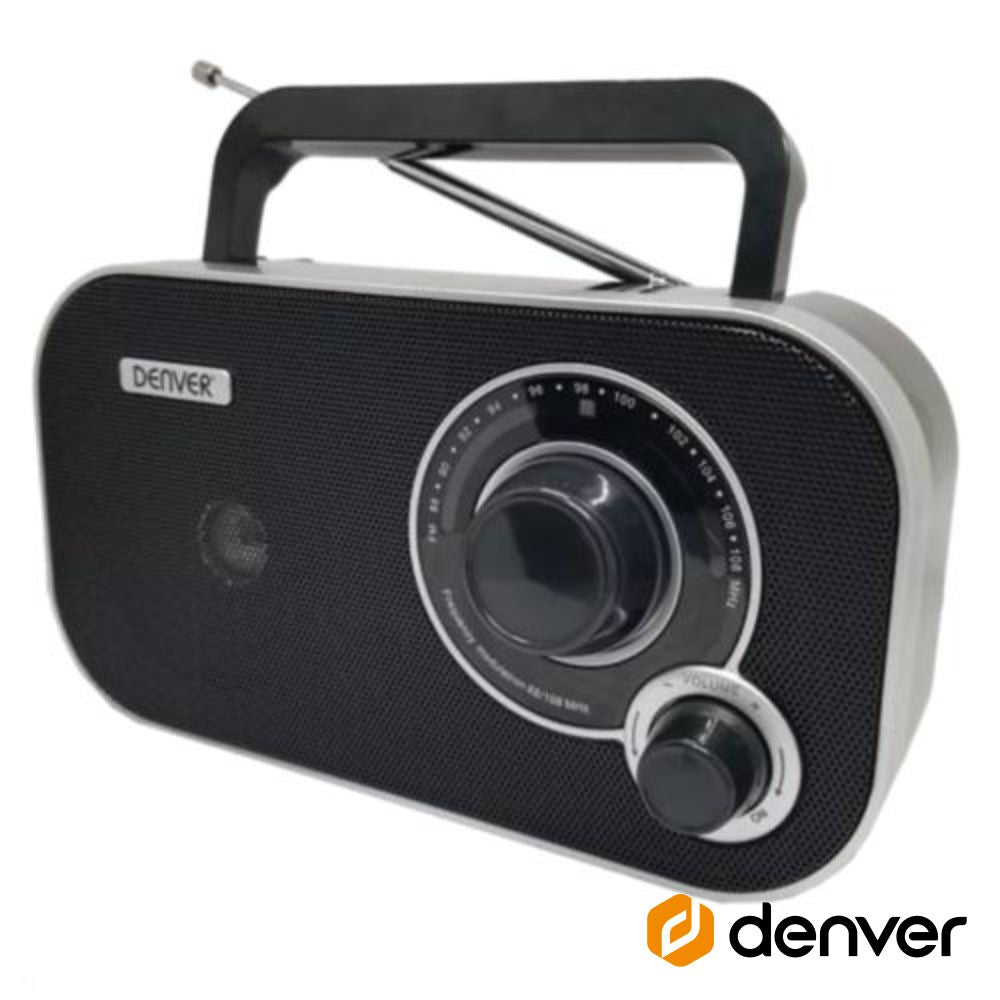 Rádio Fm Portátil Preto Denver - Tauu,pt