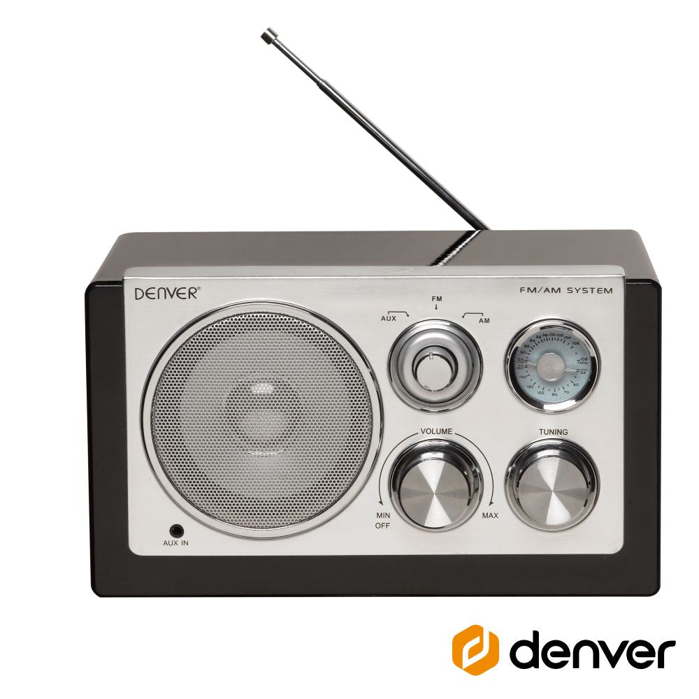Rádio Am/Fm/Aux Portátil Branco Denver - Tauu.pt