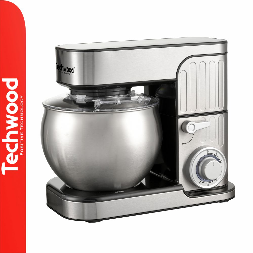 Batedeira Elétrica 1300W C/ Taça Inox 6L Techwood - Tauu.pt