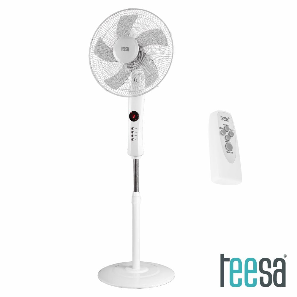 Ventoinha De Pé Ø43Cm C/ Comando E Temporizador Teesa - Tauu.pt