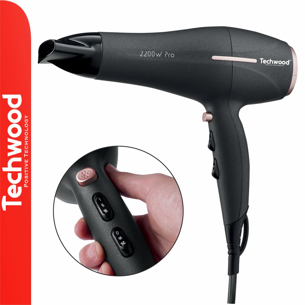 Secador De Cabelo 2200W Preto Techwood - Tauu.pt