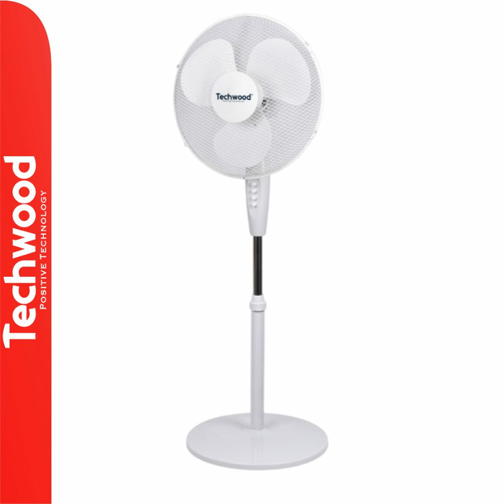 Ventoinha De Pé Branca Ø40Cm 40W Techwood - Tauu.pt