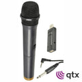 Microfone Mão Uhf S/ Fios C/ Recetor Usb Qtx - Tauu.pt