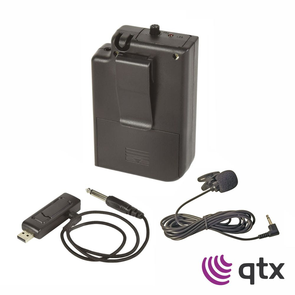 Microfone Lapela Uhf S/ Fios C/ Recetor Usb Qtx - Tauu.pt