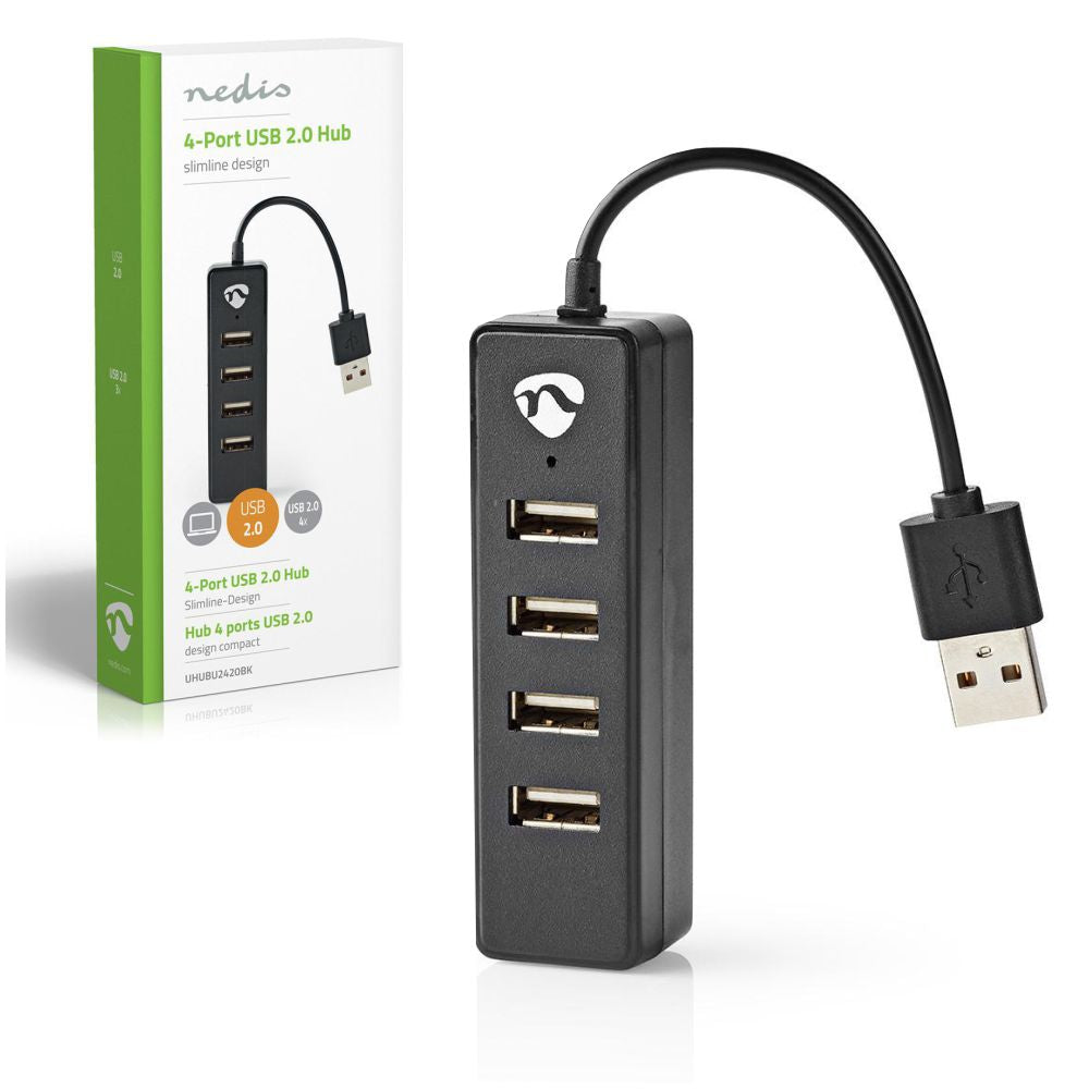 Hub Usb 4 Portas Usb 2.0 Nedis - Tauu.pt