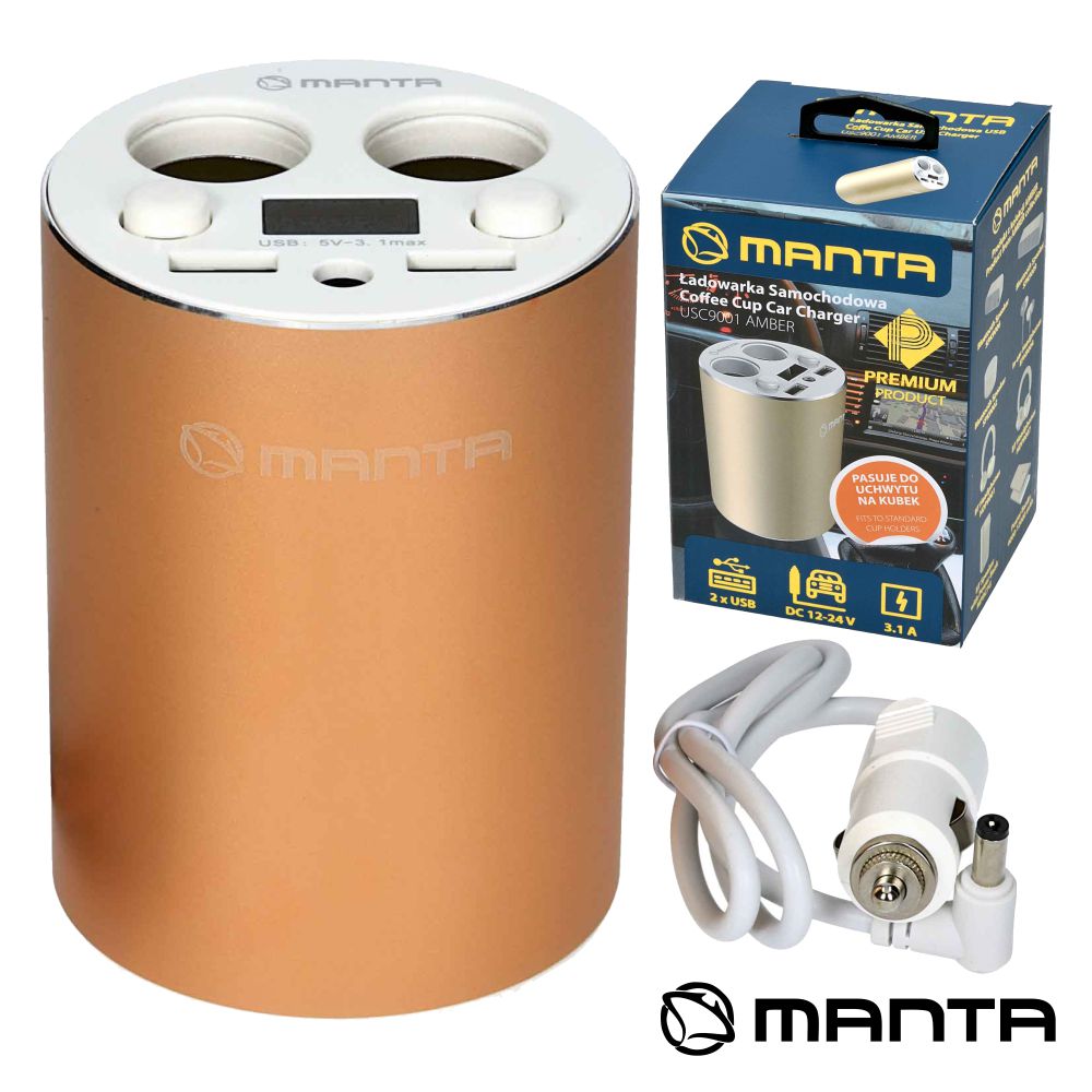 Adaptador C/ 2 Ficha Isqueiro/ 2 Usb 5V 3.1A Manta - Tauu.pt