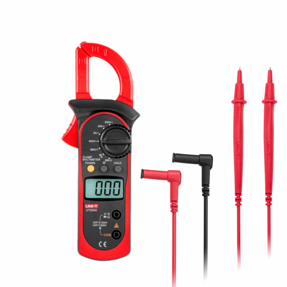 Pinça Amperimétrica Digital 200A 600V Uni-T - Tauu.pt
