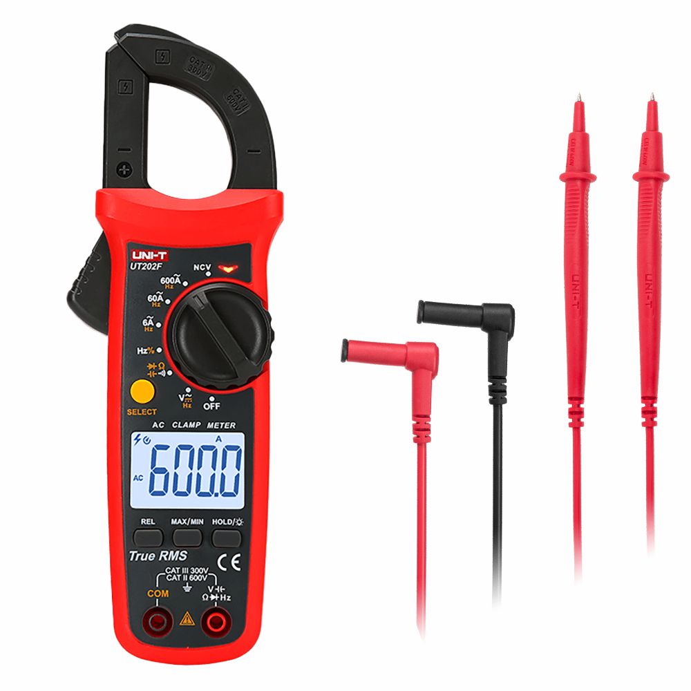 Pinça Amperimétrica Digital 600A 600V 60Mohm Ncv T-Rms Uni-T - Tauu.pt