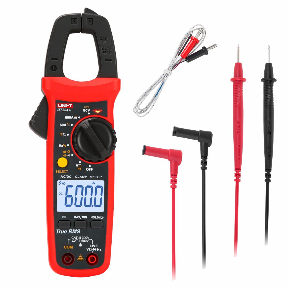 Pinça Amperimétrica Digital 600A 600V 60Mohm Ncv T-Rms Uni-T - Tauu,pt