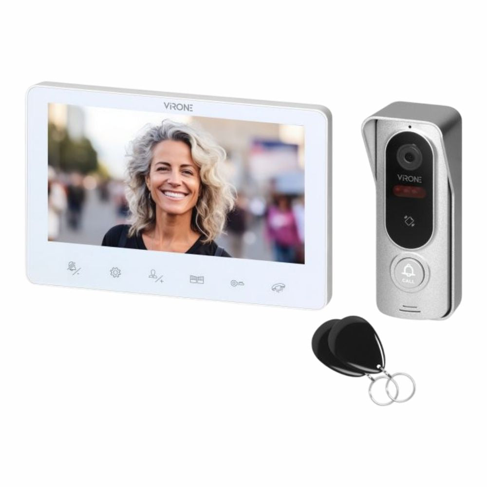 Vídeo Porteiro 7" Fullhd Tátil Wifi C/ Rfid Virone - Tauu,pt