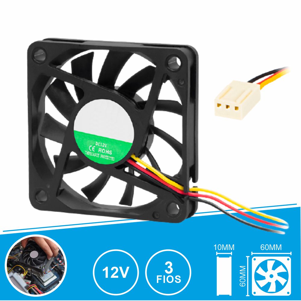 Ventoinha 24V 60X60X10Mm 3 Fios - Tauu.pt