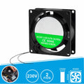 Ventoinha 230V 80X80X25Mm 2 Fios - Tauu.pt