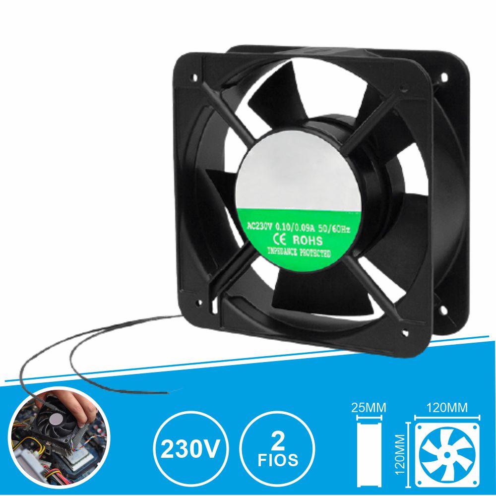 Ventoinha 230V 120X120X25Mm 2 Fios - Tauu,pt