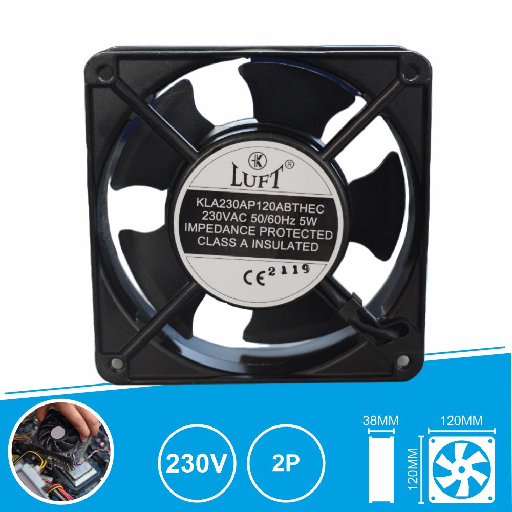 Ventoinha 230V 120X120X38Mm 2 Pinos Kla230Ap120Abthec Luft - Tauu,pt