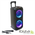 Coluna Amplificada 2X8" Usb/Sd/Aux/Bt Led Tws Ibiza - Tauu,pt