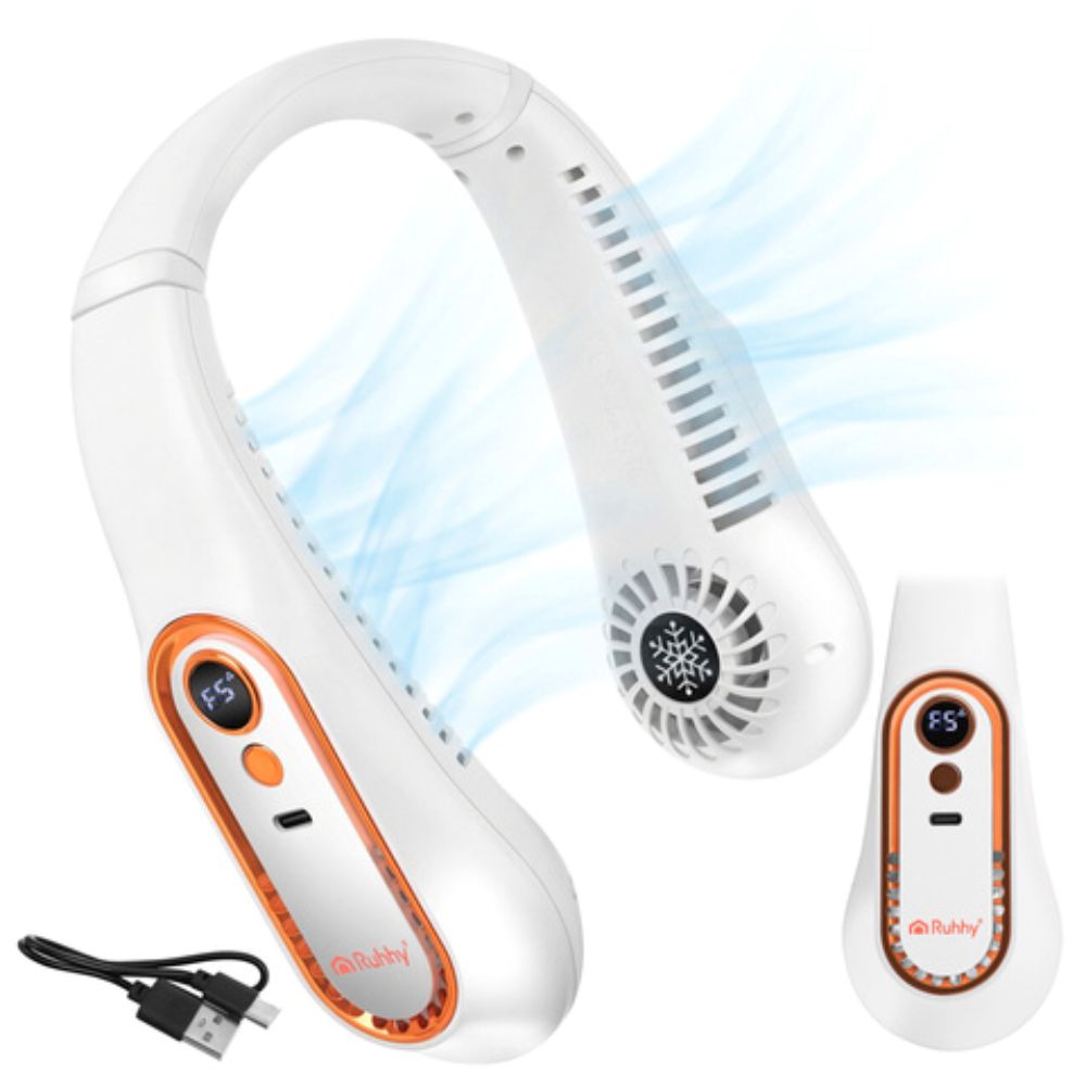 Ventoinha De Pescoço 5W Usb Recarregável C/ Display - Tauu.pt
