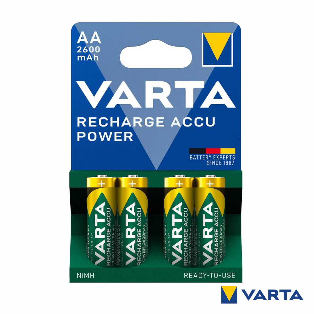 Pilha Recarregável Aa 1,2V 2600Ma 4X Blister Varta - Tauu,pt