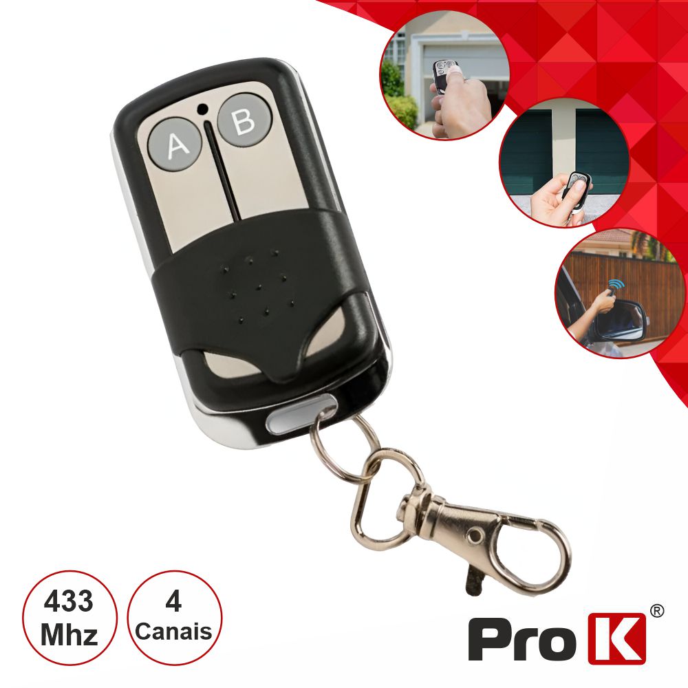 Telecomando Garagem Universal 2 Canais 433Mhz Prok - Tauu,pt