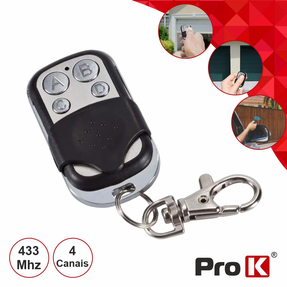 Telecomando Garagem Universal 4 Canais 433Mhz Prok - Tauu.pt
